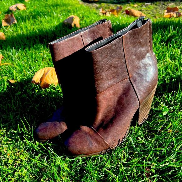 rag & bone Shoes - Rag & Bone Heel Ankle Boots Chocolate Size 39